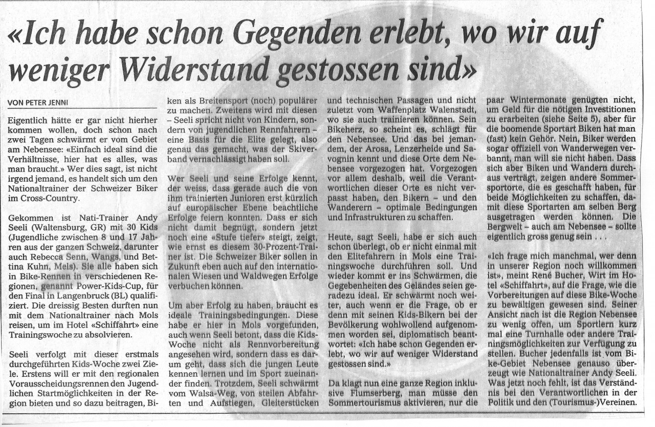 Ich habe schon Gegenden erlebt, wo wir auf weniger Widerstand gestossen sind